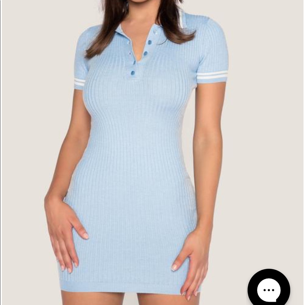 light blue dress